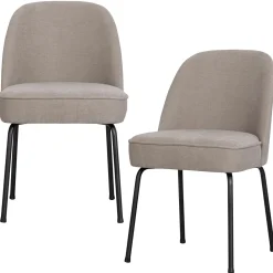 Online WOOOD Vogue eetkamerstoel geweven stof Zand