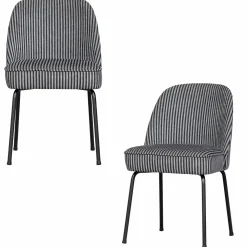 Discount WOOOD Vogue eetkamerstoel streep Zwart/grijs