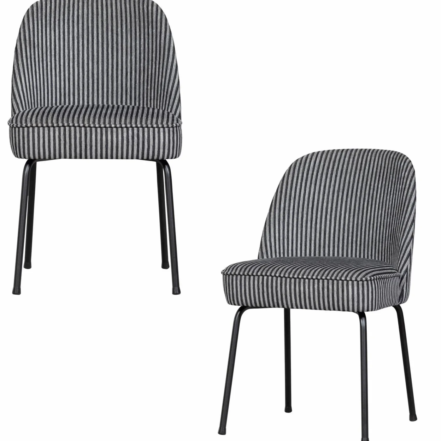 Discount WOOOD Vogue eetkamerstoel streep Zwart/grijs