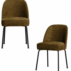 Clearance WOOOD Vogue eetkamerstoel structure velvet Brass