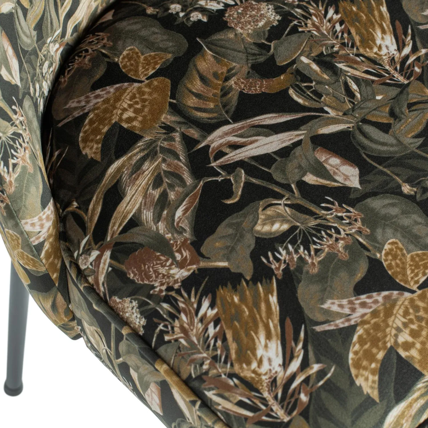 Outlet WOOOD Vogue eetkamerstoel velvet Bouquet zwart