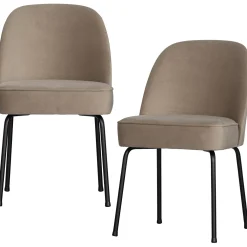 Online WOOOD Vogue eetkamerstoel velvet Khaki