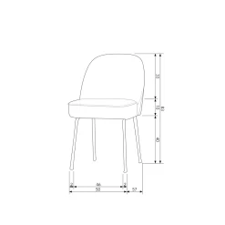 Online WOOOD Vogue eetkamerstoel velvet Khaki