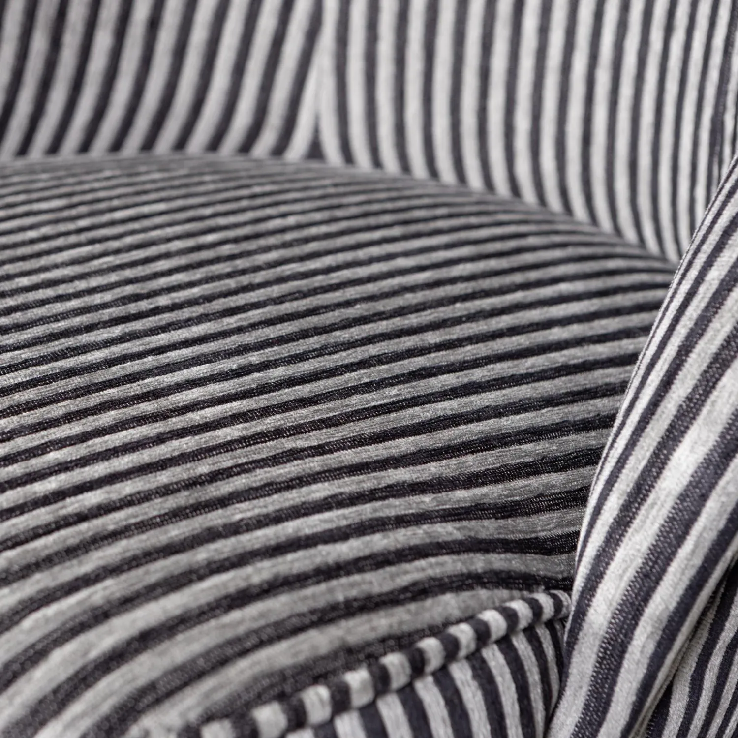 Hot WOOOD Vogue fauteuil streep Zwart/grijs