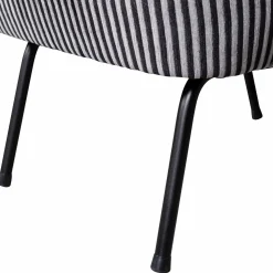 Hot WOOOD Vogue fauteuil streep Zwart/grijs