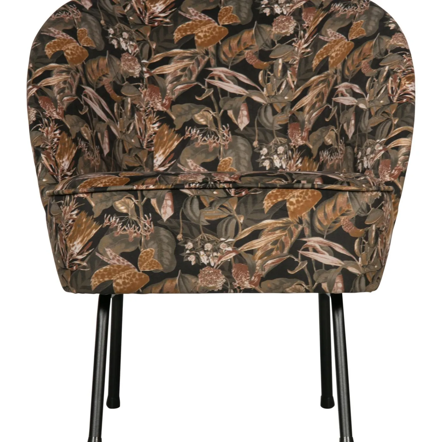 Best WOOOD Vogue fauteuil velvet Bouquet zwart