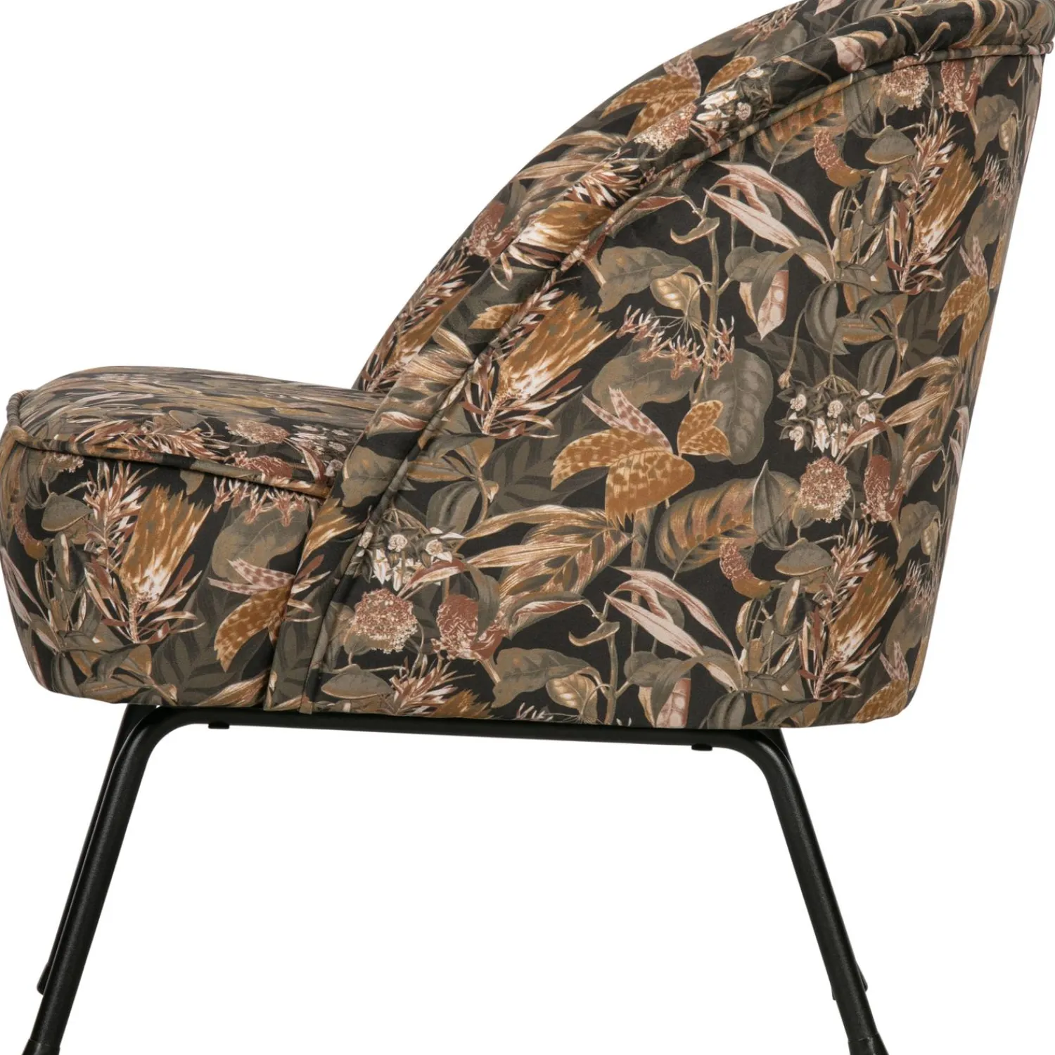 Best WOOOD Vogue fauteuil velvet Bouquet zwart