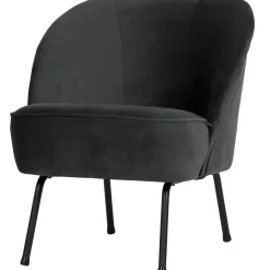Best WOOOD Vogue fauteuil velvet Zwart