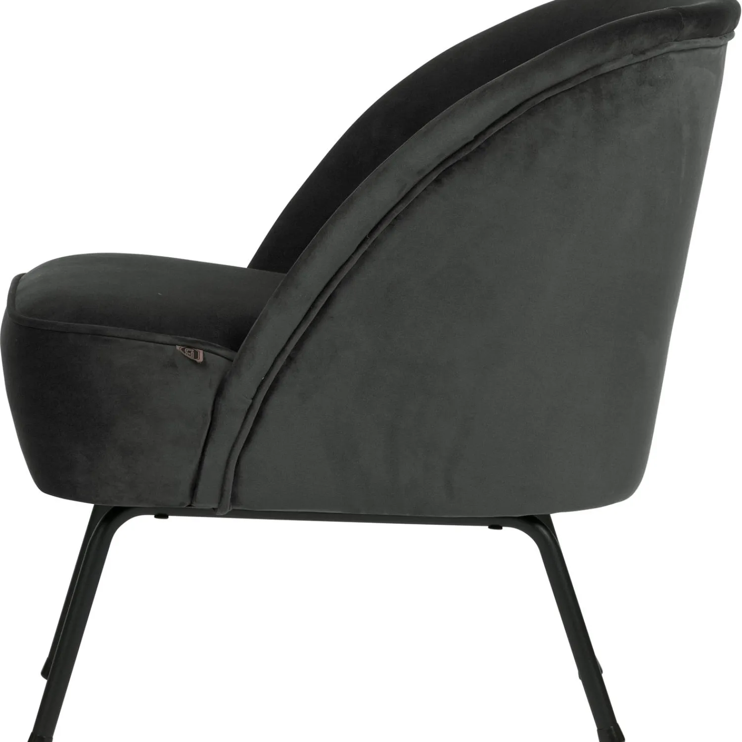 Best WOOOD Vogue fauteuil velvet Zwart