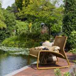 Sale WOOOD West tuin loungestoel Honinggeel