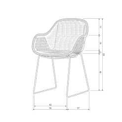 Sale WOOOD Willow tuinstoel naturel