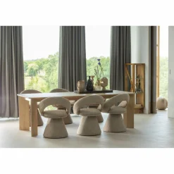 WOOOD Winter draaibare eetkamerstoel Naturel melange
