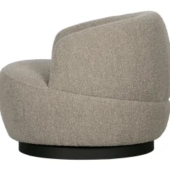 Best WOOOD Woolly draaifauteuil bouclé gemeleerd Naturel