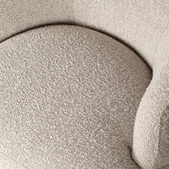 Best WOOOD Woolly draaifauteuil bouclé gemeleerd Naturel