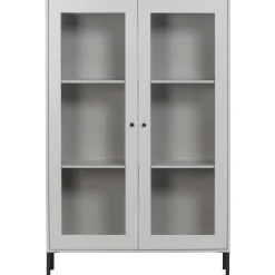 Sale WOOOD Xam vitrinekast grenen wolkengrijs