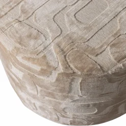 Clearance WOOOD Yago poef viscose dessin naturel 43xø60 cm