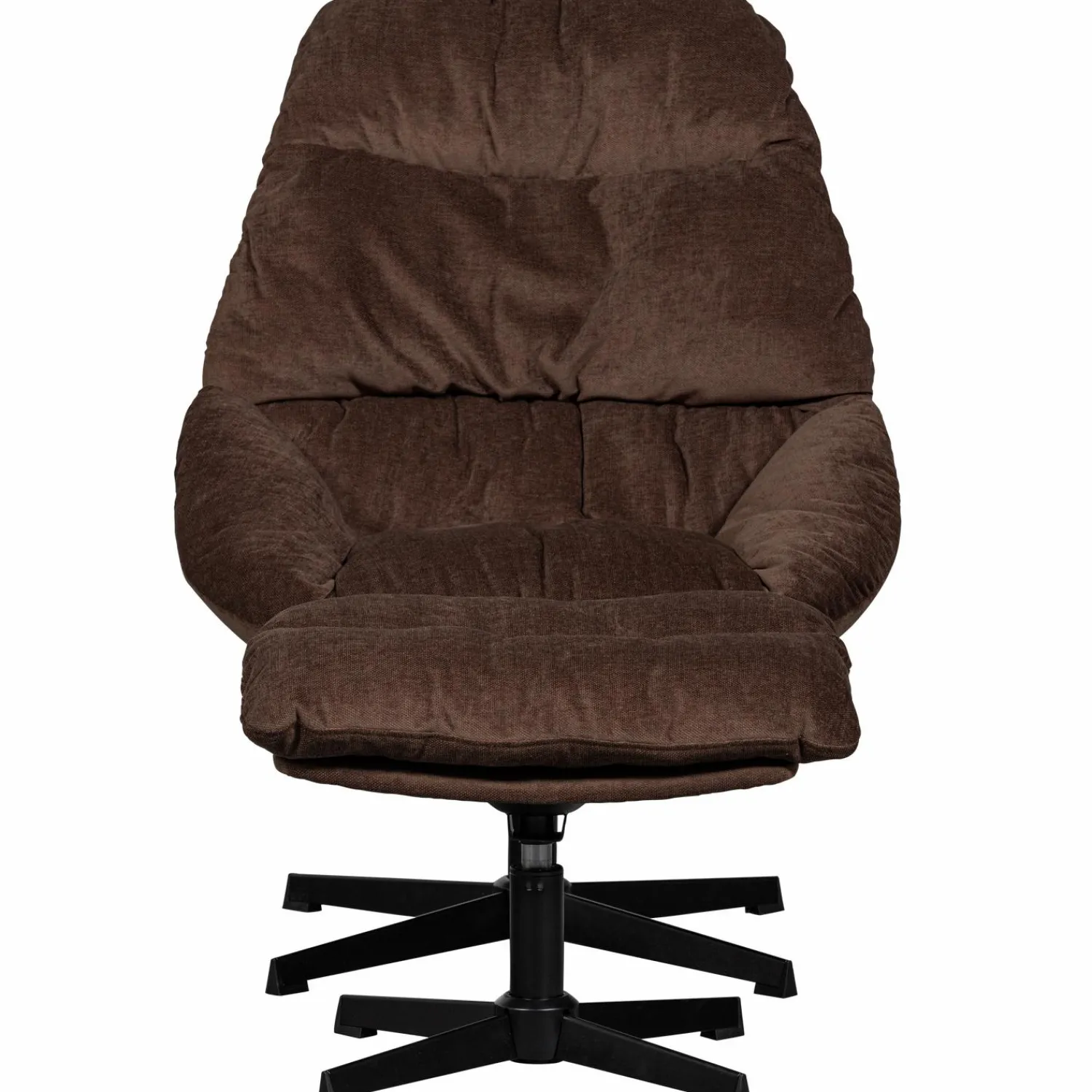 Discount WOOOD Yaro draaibare fauteuil met hocker espresso