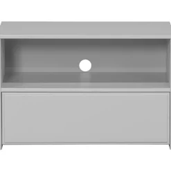 Clearance WOOOD Yissa tv meubel met lade/open vak grenen wolkengrijs