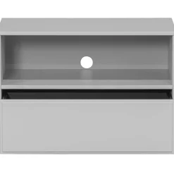 Clearance WOOOD Yissa tv meubel met lade/open vak grenen wolkengrijs