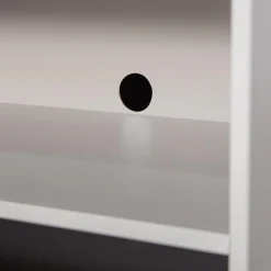 Clearance WOOOD Yissa tv meubel met lade/open vak grenen wolkengrijs