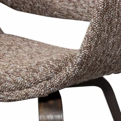 WOOOD Yossi eetkamerstoel met houten poot donker Bruin