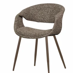 Clearance WOOOD Yossi eetkamerstoel met metalen poot koper Bruin