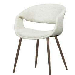 New WOOOD Yossi eetkamerstoel met metalen poot koper Naturel