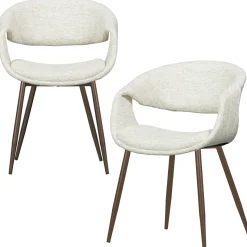 New WOOOD Yossi eetkamerstoel met metalen poot koper Naturel