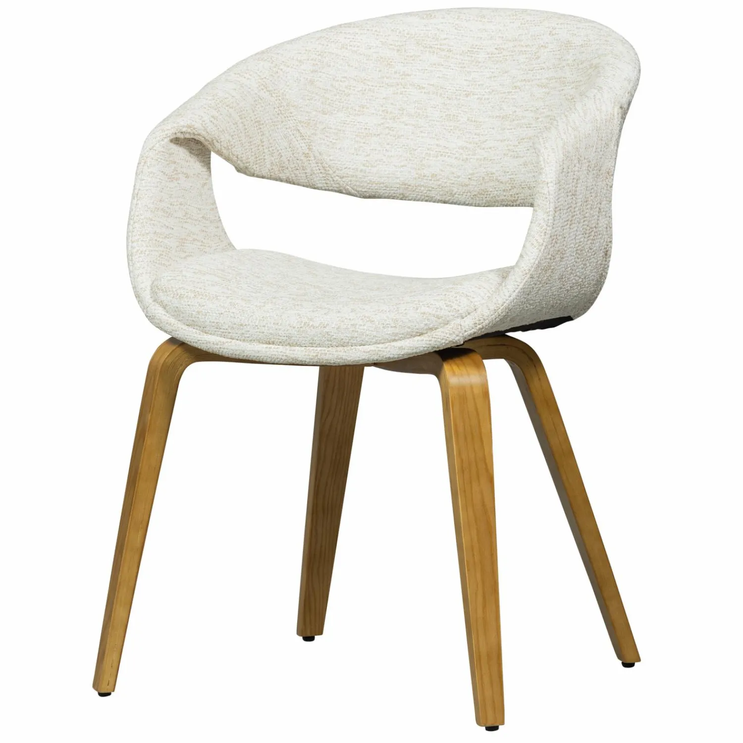 New WOOOD Yossi eetkamerstoel met houten poot Naturel