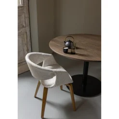 New WOOOD Yossi eetkamerstoel met houten poot Naturel