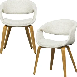 New WOOOD Yossi eetkamerstoel met houten poot Naturel