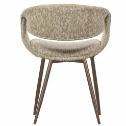 Hot WOOOD Yossi eetkamerstoel met metalen poot koper Zand