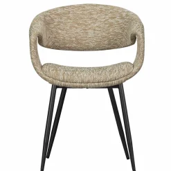 New WOOOD Yossi eetkamerstoel met metalen poot zwart Zand