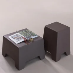 Outlet WOOOD Zina bijzettafel laag cement bruin