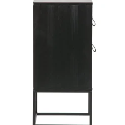 Sale WOOOD Zola nachtkastje met lade en deur geborsteld diepzwart