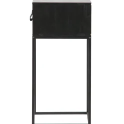 Hot WOOOD Zola nachtkastje met lade geborsteld diepzwart