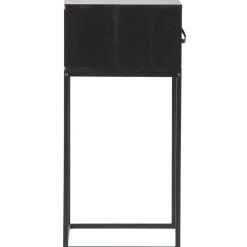 Hot WOOOD Zola nachtkastje met lade geborsteld diepzwart