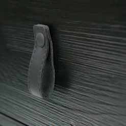 Hot WOOOD Zola nachtkastje met lade geborsteld diepzwart